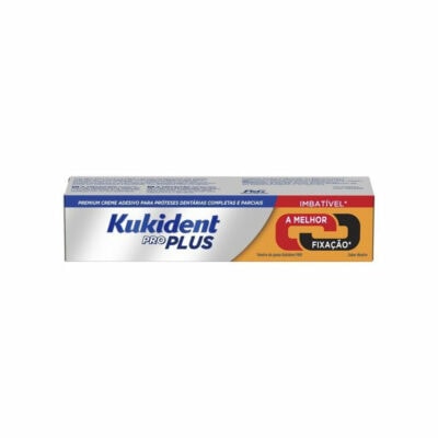 Kukident Pro Plus Dupla Ação Creme Adesivo Prótese Dentária 40g - Image 1