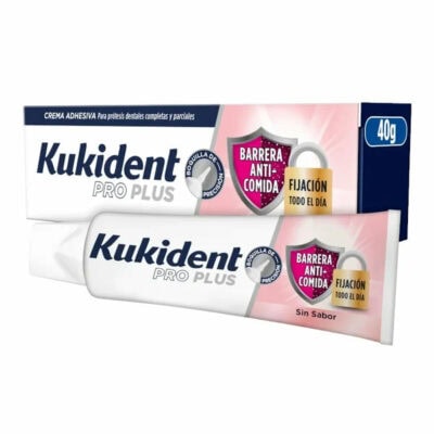 Kukident Pro Plus Barreira Anti-comida Creme Adesivo Protese Dentária 40g - Image 1