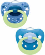 NUK Signature Brilha no Escuro Chupeta Silicone 0-6M 2 Unidades