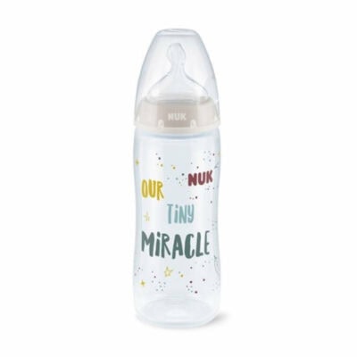 NUK First Choice+ No Colic Tetina Silicone XL 6-18M - Controlo Temperatura 360ml - Image 1