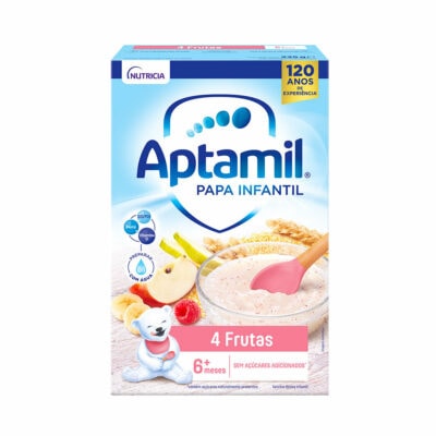 Aptamil Papa Láctea Infantil 4 Frutas 225g - Image 1