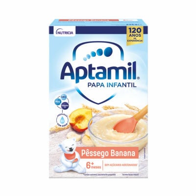 Aptamil Papa Láctea Infantil Pêssego-Banana 225g - Image 1